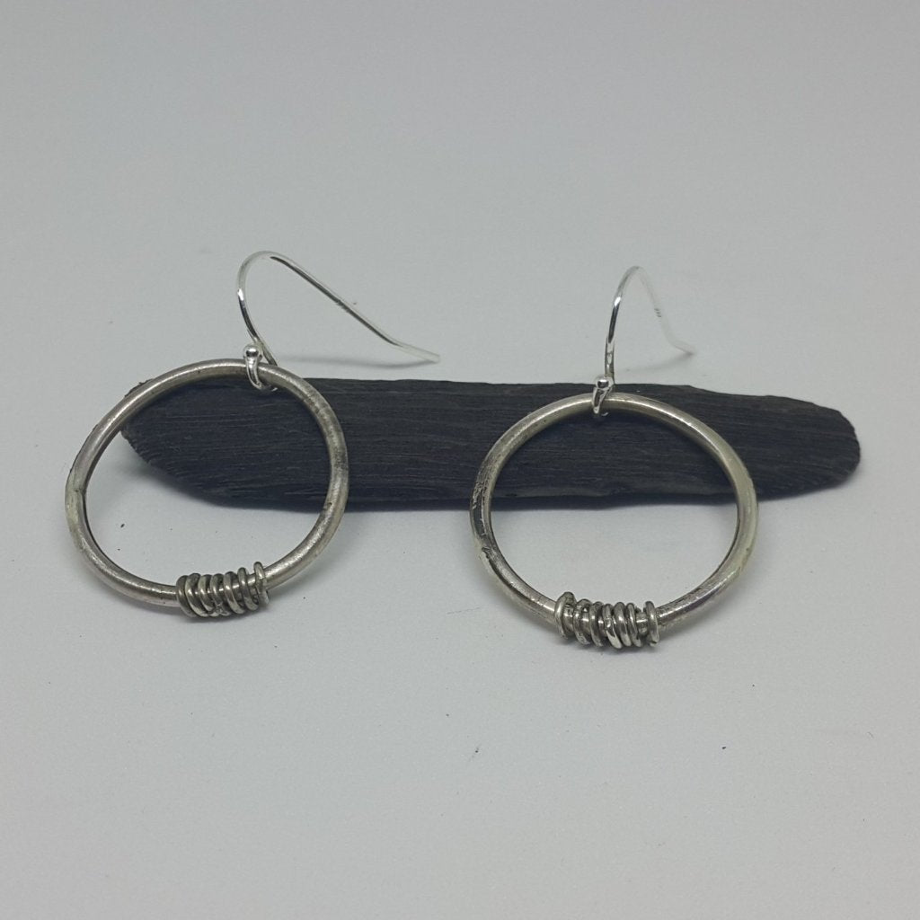 Hooped Circle Earrings
