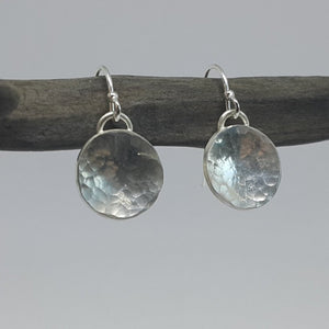 Dome Drop Planished Earrings