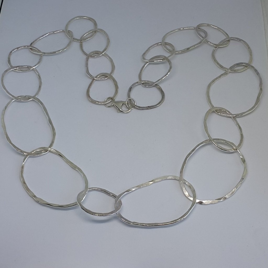 Planished Link Collar Necklace