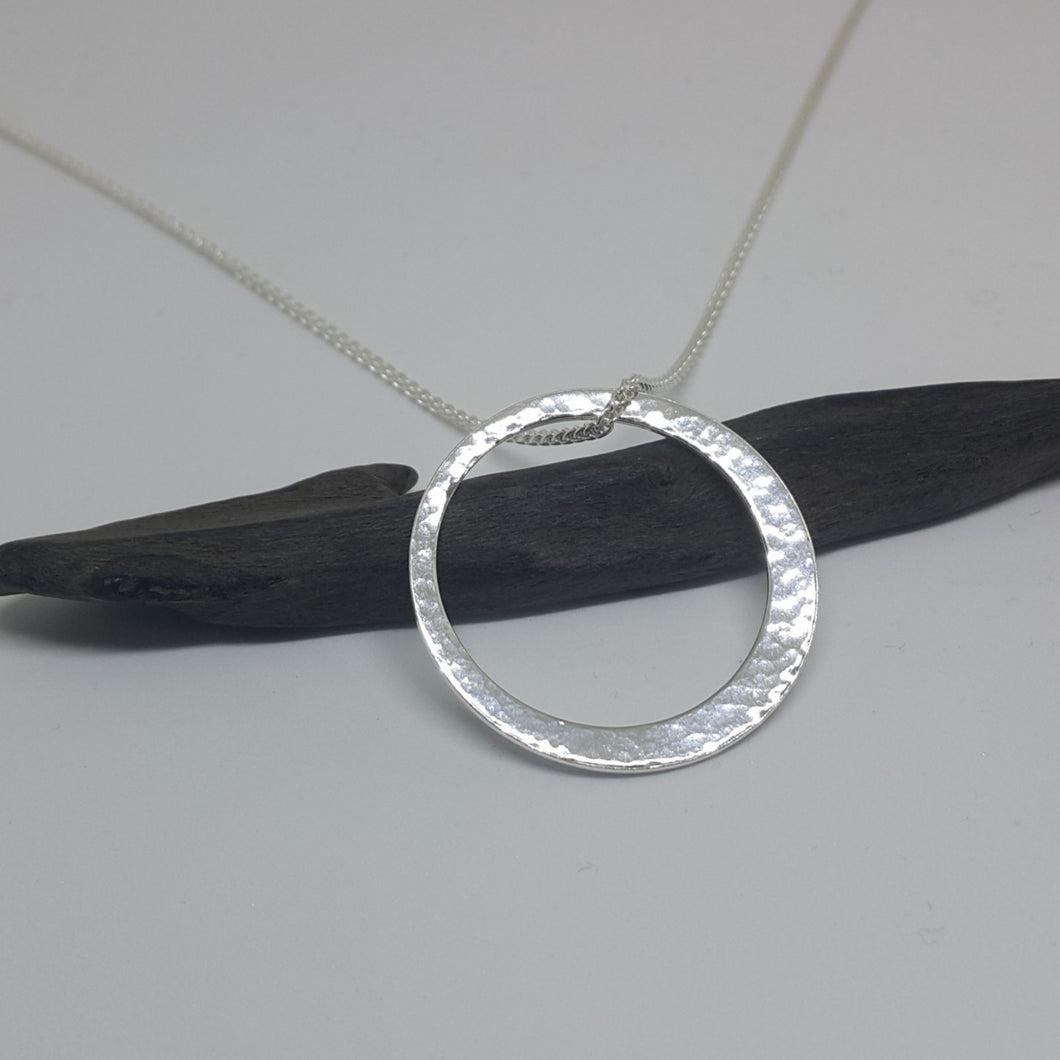 Planished Circle Necklace